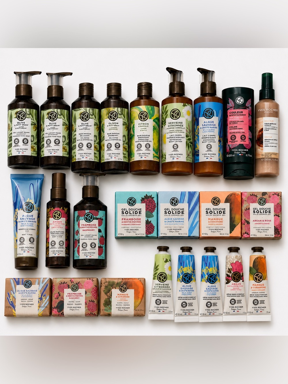 NEW Yves Rocher 24-Pc Bath Body Hair Care Mega Bundle | Shower Gel Lotion